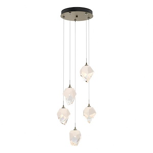 Harrington Gait - 5 Light Small Crytsal Pendant In Contemporary Style-8.8 Inches Tall and 15.4 Inches Wide - 1404288
