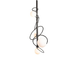 Wilton Square - 4 Light Vertical Pendant In Contemporary Style-36.5 Inches Tall and 13.9 Inches Wide - 1404226