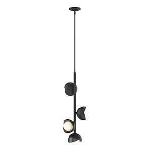 Chandos Drive - 4 Light Double Shade Vertical Pendant In Contemporary Style-31.4 Inches Tall and 11.6 Inches Wide - 1404370