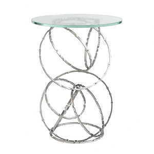 Wilton Square - Glass Top Accent Table In Contemporary Style-23.5 Inches Tall and 18 Inches Wide - 1404587