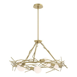 Salisbury Barton - 6 Light Circular Pendant-19.9 Inches Tall and 37.3 Inches Wide - 1404656