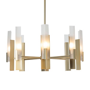 Bury Cross - 8 Light Chandelier-16 Inch Tall and 31.2 Inch Wide - 1404829