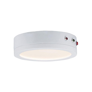 Crofton Circle-40W 1 LED Round Flush Mount with Emergency Back Up-7 Inches wide by 1.75 inches high - 1389924