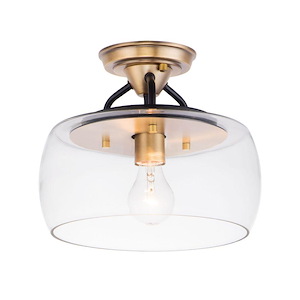 New Lodge Drive-1 Light Semi-Flush Mount-11 Inches wide by 9.25 inches high - 1388538