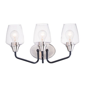 New Lodge Drive-3 Light Bath Vanity-18 Inches wide by 9.5 inches high - 1388605