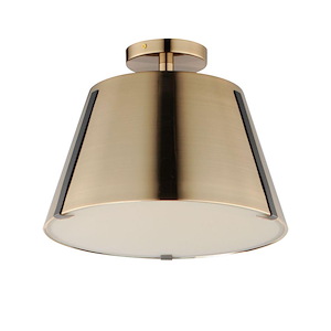 Waters Bottom - 24W 1 LED Semi-Flush Mount-11 Inches Tall and 13.75 Inches Wide - 1390292