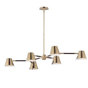 Waters Bottom - 36W 6 LED Chandelier-6.25 Inches Tall and 24 Inches Wide - 1390310
