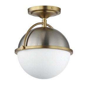 Dorchester Gate - 1 Light Semi-Flush Mount-10.75 Inches Tall and 9.5 Inches Wide - 1388851