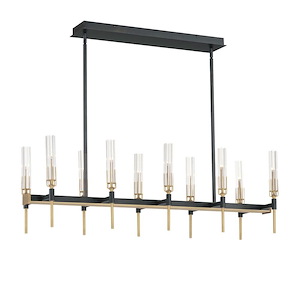 Rowley Lanes - 18W 10 LED Linear Pendant In Traditional Style-14 Inches Tall and 12 Inches Wide - 1390341