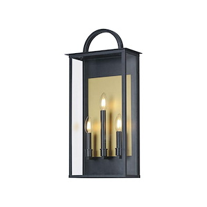 Howden Pines - 3 Light Outdoor Wall Sconce-24 Inches Tall and 11.5 Inches Wide - 1390324
