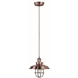 Holbrook Corner - 1 Light Pendant In Mediterranean Style-11 Inches Tall and 11 Inches Wide - 1390788
