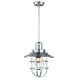 Holbrook Corner - 1 Light Pendant In Mediterranean Style-12.25 Inches Tall and 8 Inches Wide - 1390533