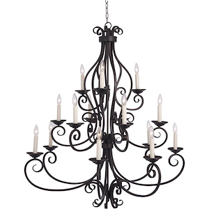 Furness Orchard-Fifteen Light 3-Tier Chandelier in Early American style-45 Inches wide by 47.5 inches high - 1388734