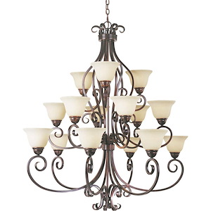 Furness Orchard-Fifteen Light Three Tier Chandelier in Early American style-45 Inches wide by 47.5 inches high - 1391265