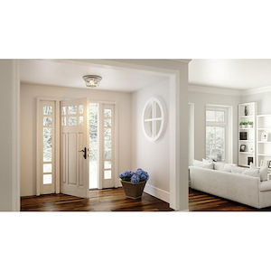 Welland Meadow - 2 Light Flush Mount In Transitional Style-6.5 Inches Tall and 14 Inches Wide - 1246760