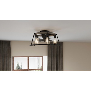 24 Inch 40W 5 LED Fandelier - Transitional Flush Mount Ceiling Fan - 1246830