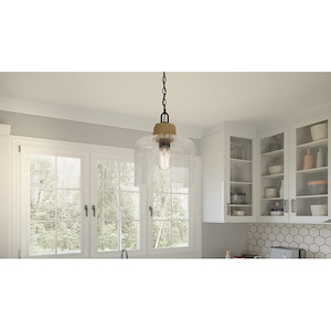 Woodland Square - 1 Light Mini Pendant In Transitional Style-14.75 Inches Tall and 12 Inches Wide - 1281497