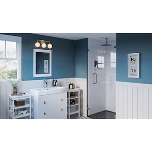 Hollow Passage 3 Light Contemporary Vanity Light Approved for Damp Locations - 1246201