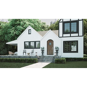1-Light Outdoor Pier Mount with Clear Beveled Glass Panels 7.5 inches W x 16 inches H - 1246283