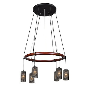 Cirque - 48W 6 LED 120V Pendant In Rustic Style-6.75 Inches Tall and 3.5 Inches Wide - 1117721