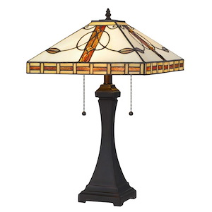 Tiffany - 2 Light Table Lamp-22.25 Inches Tall and 14 Inches Wide - 1329204