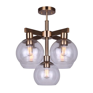 Landry - 5 Light Semi-Flush Mount In Glam Style-20.5 Inches Tall and 19.5 Inches Wide - 1331026
