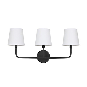 Dawson - 3 Light Transitional Bath Vanity Approved for Damp Locations - in Transitional style - 25.5 high by 12 wide - 724433