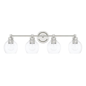 Mid-Century - 4 Light Transitional Bath Vanity Approved for Damp Locations - in Transitional style - 32 high by 9.75 wide - 616002