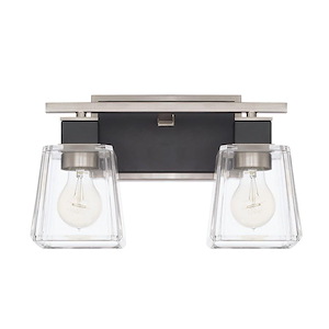 Tux - 2 Light Transitional Bath Vanity Approved for Damp Locations - in Transitional style - 13.5 high by 8.75 wide - 724423