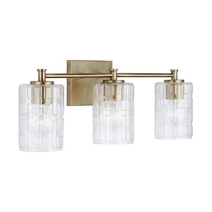 3 Light Transitional Bath Vanity Approved for Damp Locations - in Transitional style - 23 high by 9 wide - 1001287