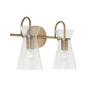 Mila - 2 Light Bath Vanity In Modern Style-11 Inches Tall and 14.25 Inches Wide - 1117123