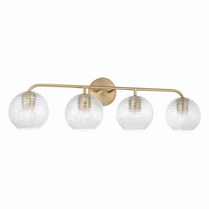 Dolan - 4 Light Bath Vanity In Minimalist Style-9.5 Inches Tall and 33.5 Inches Wide - 1288626