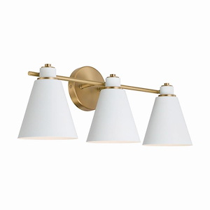 Bradley - 3 Light Bath Vanity In Minimalist Style-9 Inches Tall and 24 Inches Wide - 1287554