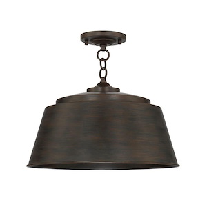 Tybee - 1 Light Semi-Flush Mount - in Industrial style - 16 high by 50.25 wide - 724472