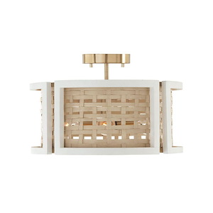 Lola - 4 Light Semi-Flush Mount In Transitional Style-11.25 Inches Tall and 16 Inches Wide - 1117137