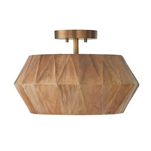 Nadeau - 1 Light Semi-Flush Mount In Modern Style-10.75 Inches Tall and 15 Inches Wide - 1326727
