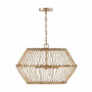 Wren - 4 Light Pendant In Coastal Style-15.25 Inches Tall and 24.25 Inches Wide - 1287647