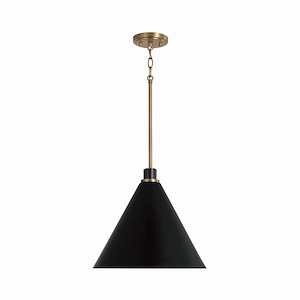 Bradley - 1 Light Pendant In Minimalist Style-13.5 Inches Tall and 15 Inches Wide - 1287752