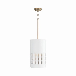 Dash - 1 Light Pendant In Art Deco Style-16.5 Inches Tall and 9.25 Inches Wide - 1287754