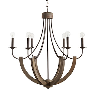 Tybee - Chandelier 6 Light Nordic Grey - in Industrial style - 30.25 high by 32 wide - 724580