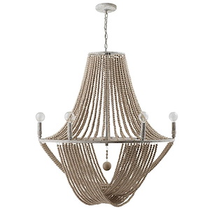 Kayla - Chandelier 6 Light Mystic Sand - in Transitional style - 28.5 high by 34 wide - 724578