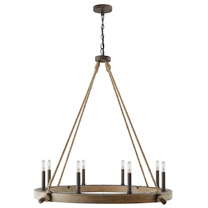 Tybee - Chandelier 8 Light Nordic Grey - in Industrial style - 38 high by 38 wide - 724577