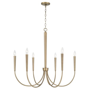 Holden - 6 Light Chandelier In Modern Style-30.75 Inches Tall and 33 Inches Wide - 1117038