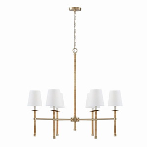 Tulum - 6 Light Chandelier In Coastal Style-35.5 Inches Tall and 38 Inches Wide - 1287861