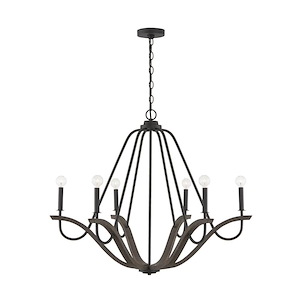 Clive - 6 Light Chandelier In Farmhouse Style-29.5 Inches Tall and 36 Inches Wide - 1287559