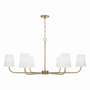 Brody - 6 Light Chandelier In Minimalist Style-21.25 Inches Tall and 47 Inches Wide - 1287797