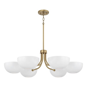 Reece - 6 Light Chandelier In Modern Style-10.25 Inches Tall and 34 Inches Wide - 1327109