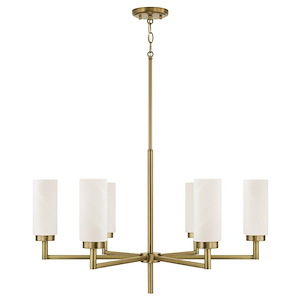Alyssa - 6 Light Chandelier In Minimalistic Style-18.25 Inches Tall and 31 Inches Wide - 1327061