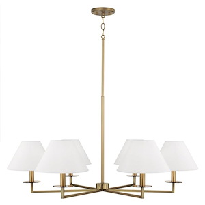 Gilda - 6 Light Chandelier In Contemporary Style-19.75 Inches Tall and 39.75 Inches Wide - 1327110