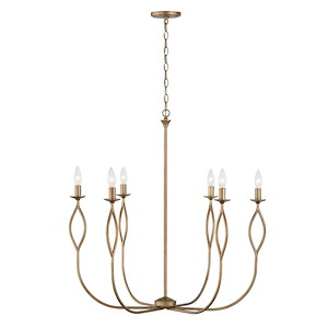 Cohen - 6 Light Chandelier In Contemporary Style-32 Inches Tall and 30.5 Inches Wide - 1326699
